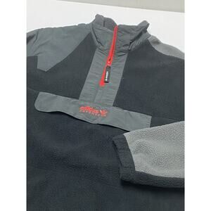 Adidas Originals Men's Quarter Zip Colorblocked Fleece Jacket Size Medium